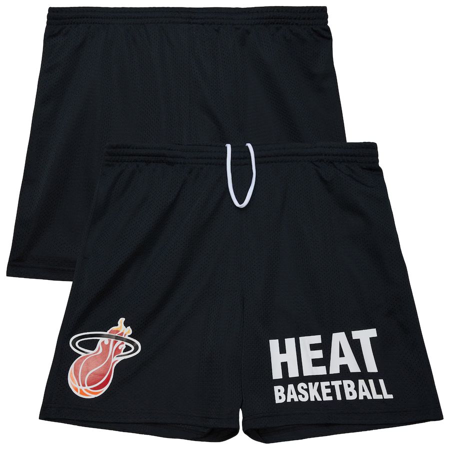 2025 Men NBA Miami Heat Black Shorts
